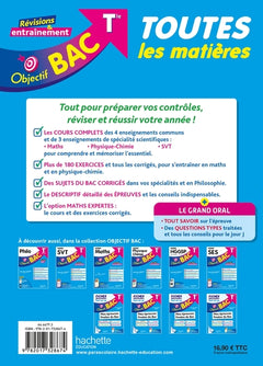 Objectif BAC 2026 - Toutes les matières Tle Spé Maths-Physique-chimie - SVT + enseignements communs