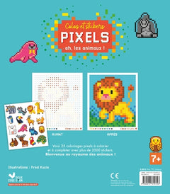 Colos pixels et stickers - oh, les animaux !