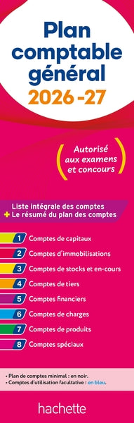 Plan comptable général 2026-2027 - PCG (autorisé aux examens et concours)
