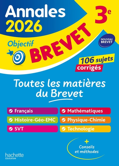 Annales Brevet 2026 - Tout-en-un 3e