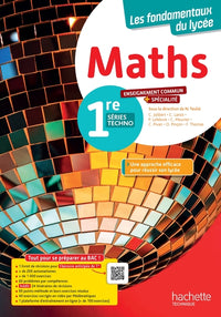 Mathématiques - enseignement commun + spécialité STI2D / STL- 1re séries technos