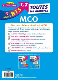 Objectif BTS MCO (1re et 2e années) - Toutes les matières, examens 2027-2028