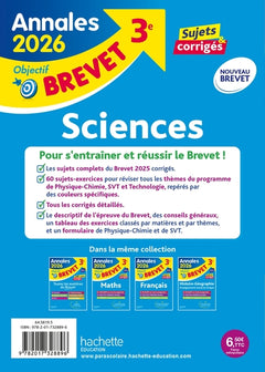 Annales Brevet 2026 - Sciences 3e