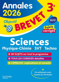 Annales Brevet 2026 - Sciences 3e