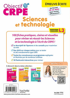 Objectif CRPE 2027-2028- Sciences et technologie - 100 fiches efficaces pour bien réviser - L3