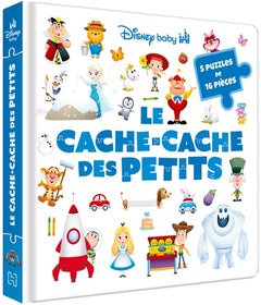 DISNEY BABY - Mon Grand Livre Puzzle 16 pièces - Le cache-cache des petits