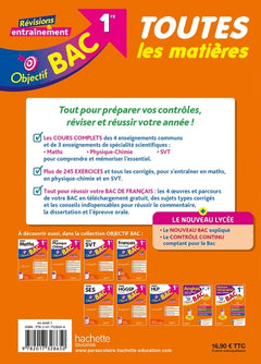 Objectif Bac 2026 - Toutes les matières 1re Spé Maths - Physique Chimie - SVT + enseignements communs