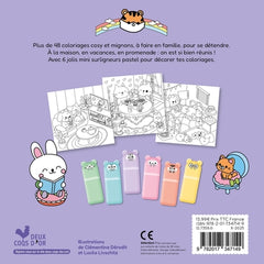 Coloriages mes petits amis avec 6 surligneurs - Si bien réunis !