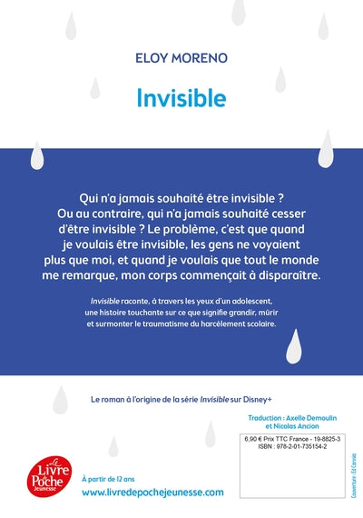 Invisible - Le roman phénomène sur le harcèlement scolaire à l'origine de la série Disney+