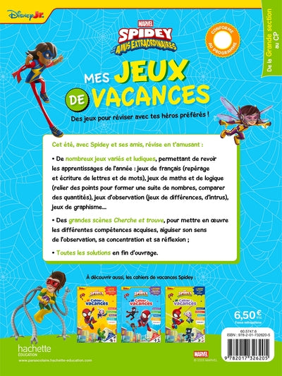 Disney Spidey et ses amis extraordinaires -  De la Grande Section au CP - Mes jeux de vacances 2025