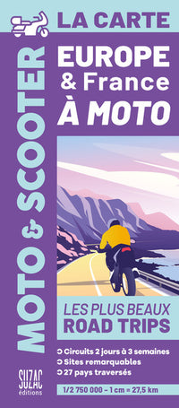 Europe & France à moto, la carte