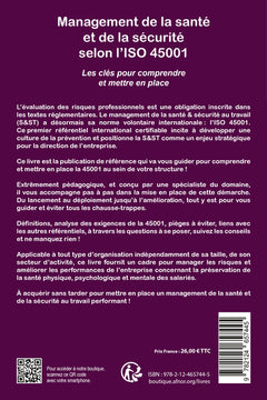 Management de la santé et de la sécurité selon l'ISO 45001