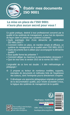 Établir mes documents ISO 9001 version 2015