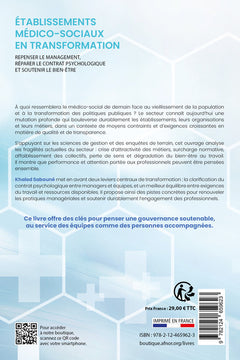 Établissements médico-sociaux en transformation : repenser le management, réparer le contrat psychologique et soutenir le bien-être