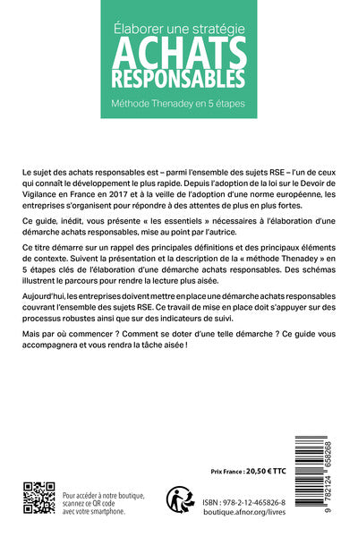 Elaborer une stratégie achats responsables