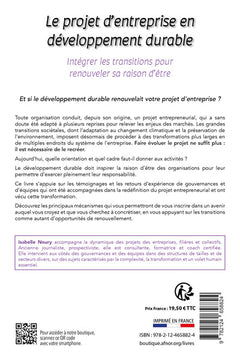 Le projet d'entreprise en développement durable