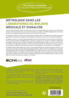 Métrologie dans les laboratoires de Biologie Médicale et d'Analyse