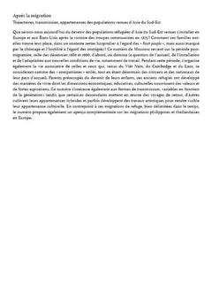 Après la migration