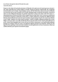 La confusion des genres dans la Pharsale de Lucain