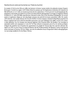 Recherche en sciences humaines sur l’Asie du Sud-Est