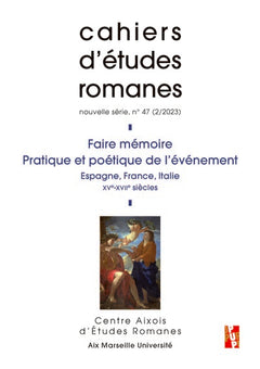 Faire mémoire. Pratique et poétique de l’événement