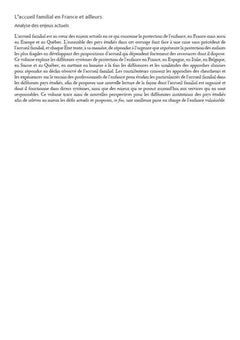 L’accueil familial en France et ailleurs