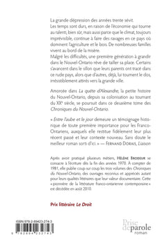 Entre l'aube et le jour: Chroniques du Nouvel-Ontario, tome 2
