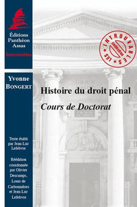 Histoire du droit pénal