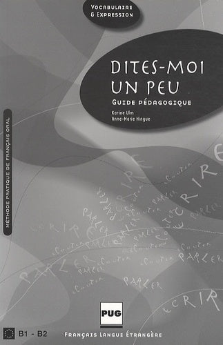 Dites moi un peu - Guide pédagogique nouvelle couverture