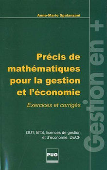 Précis de mathématiques pour la gestion et l'économie