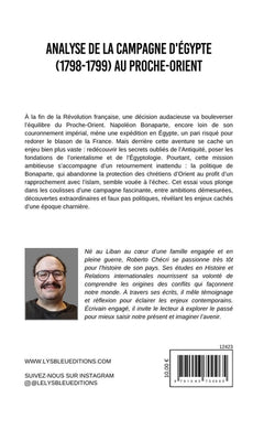 Analyse de la Campagne d'Égypte (1798-1799) au Proche-Orient