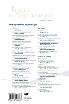 Pour repenser la psychanalyse
