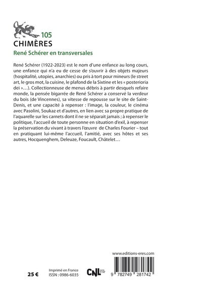 Chimères 105 - René Schérer en transversales