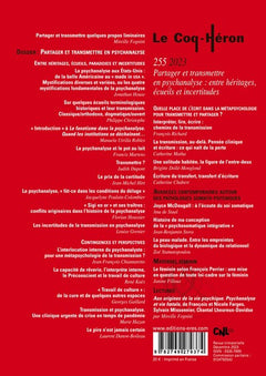 Partager et transmettre en psychanalyse