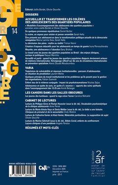 Cahiers de l'enfance et de l'adolescence 14 - Accueillir et transformer les colères des adolescents des quartiers populaires