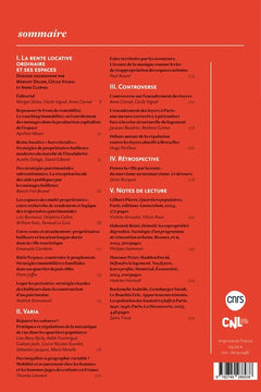 Espaces et société 197 - La rente locative ordinaire et ses espaces
