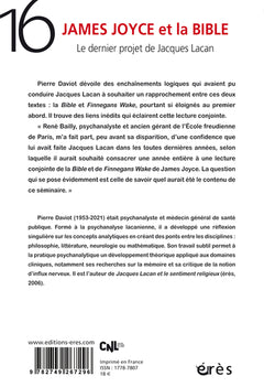James Joyce et la Bible: Le dernier projet de Jacques Lacan