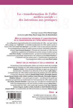 La transformation de l'offre médico-sociale : des intentions aux pratiques