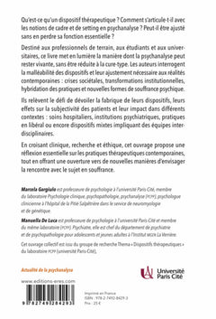 Dispositifs thérapeutiques hors divan