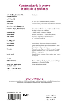 Connexions 116 - Construction de la pensée et crise de la confiance