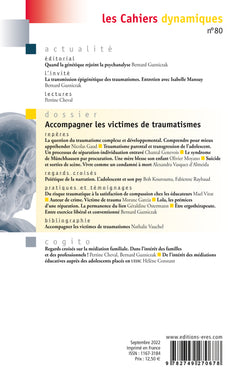Cahiers dynamiques 80 - Accompagner les victimes de traumatismes