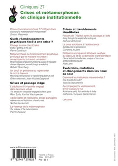 Crises et métamorphoses en clinique institutionnelle