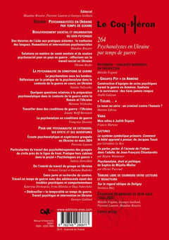 Coq Héron 264 - Psychanalystes en Ukraine par temps de guerre
