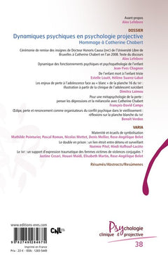 PCP 38 - Dynamiques psychiques en psychologie projective