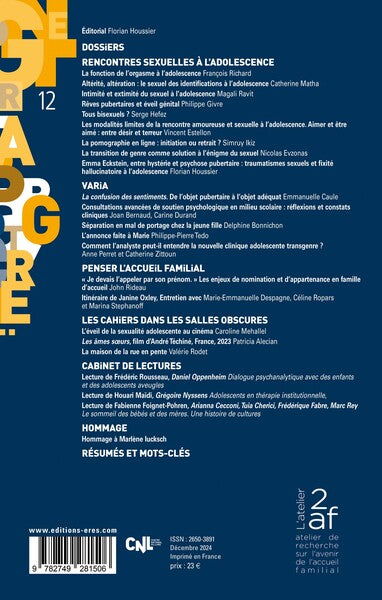 Rencontres sexuelles à l'adolescence