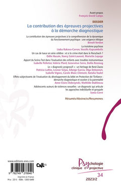 PCP 34 - La contribution des épreuves projectives à la démarche diagnostique