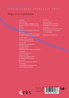 Essaim 53 - Manger le livre en psychanalyse