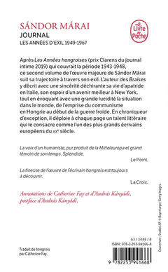 Journal - Les années d'exil 1949-1967