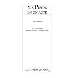 Six Pieces En Un Acte