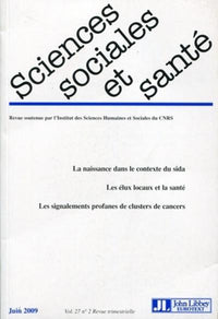 Sciences sociales et santé - Volume 27, Numéro 2, Juin 2009